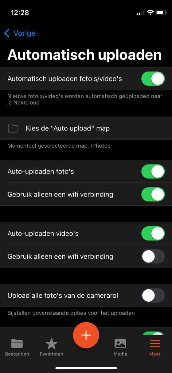 Nextcloud automatisch uploaden